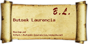 Butsek Laurencia névjegykártya